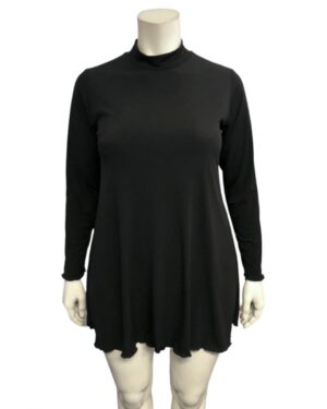 Black Polo neck plus size miracle shape top