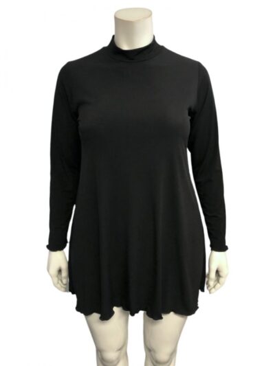 Black Polo neck plus size miracle shape top