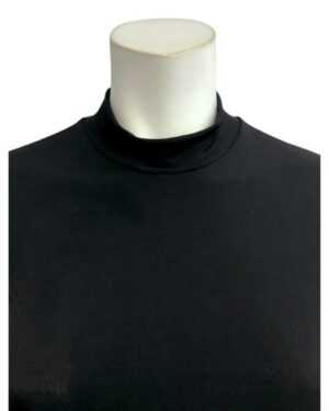 Black Polo neck plus size miracle shape top close up