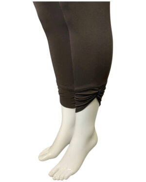 Black Bon Bon Plus size cuff detail leggings - side view