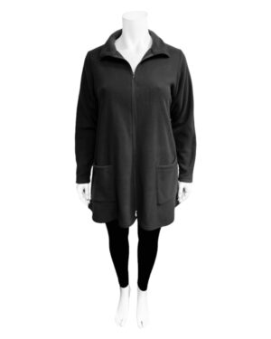 Hayley Joy, Black, Plus size, polar fleece jacket