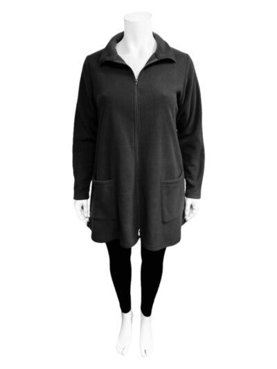 Hayley Joy, Black, Plus size, polar fleece jacket