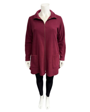 Hayley Joy, Wine red, Plus size, polar fleece jacket