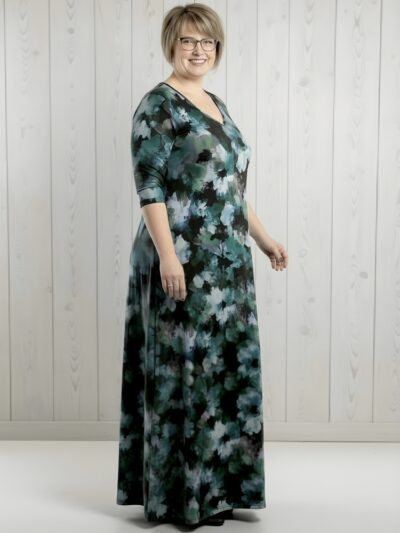 Hayley Joy Miracle Swirl Dress - Taupe Boho Floral