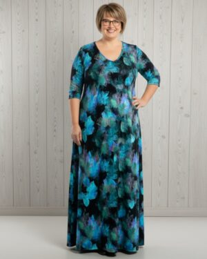 Hayley Joy Miracle Swirl Dress - Turq Boho Floral