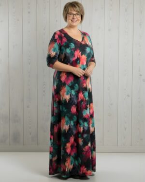 Hayley Joy Miracle Swirl Dress - Coral Boho Floral